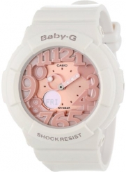 Casio Women's BGA131-7B2 Baby-G Rose Gold and White Resin Digital Watch