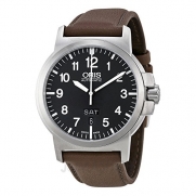 Oris BC 3 Black Dial Brown Leather Mens Watch 735-7641-4164LS